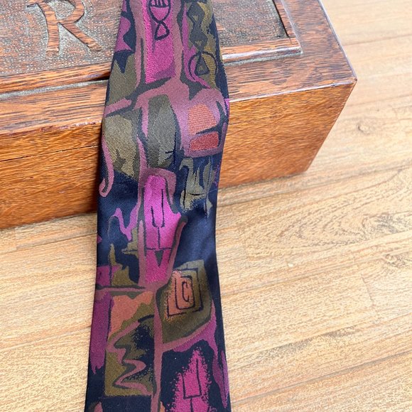 Pacc Silk Mens Necktie - Abstract - Picture 3 of 6